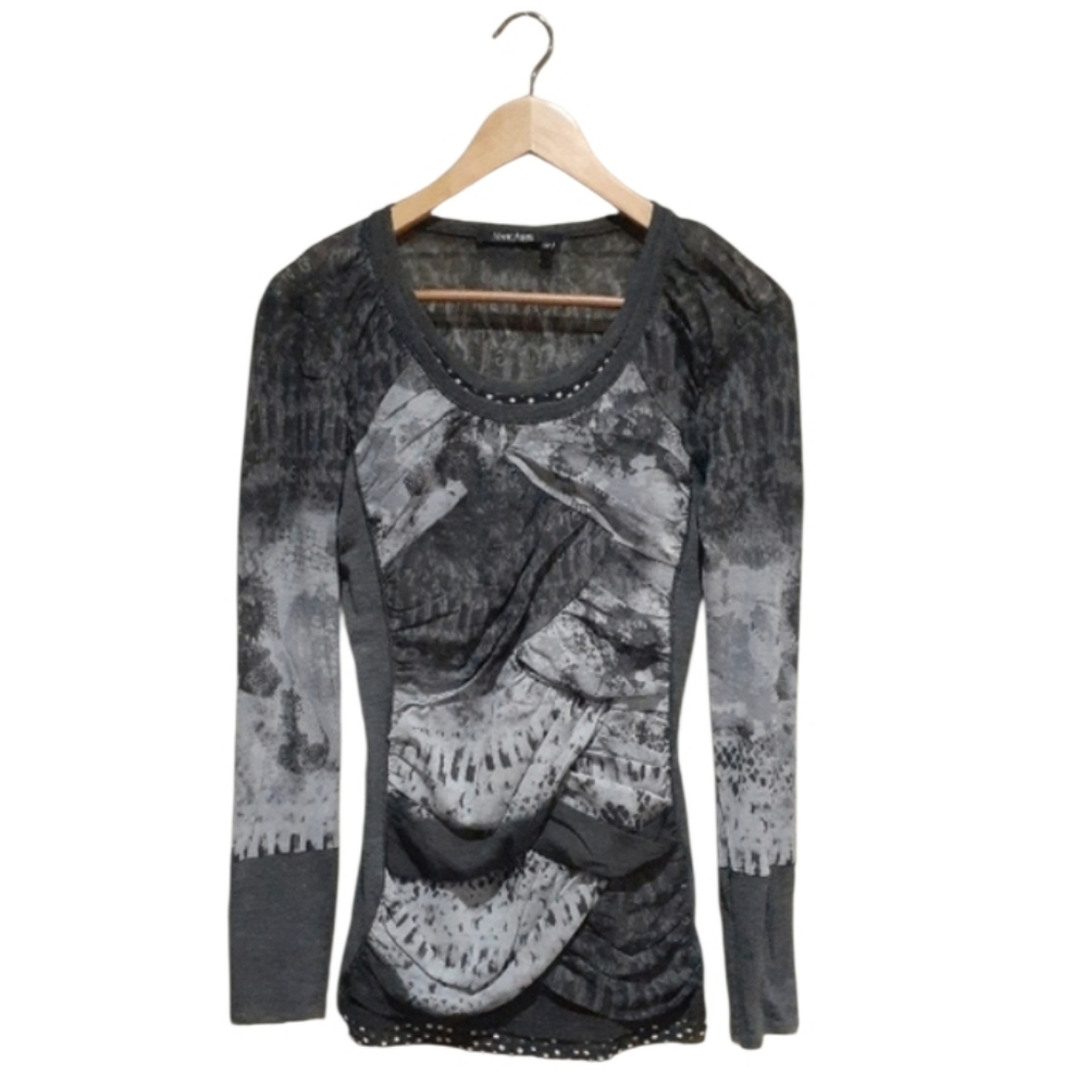 Marc Aurel Women's LS Top Grey Size EU 38